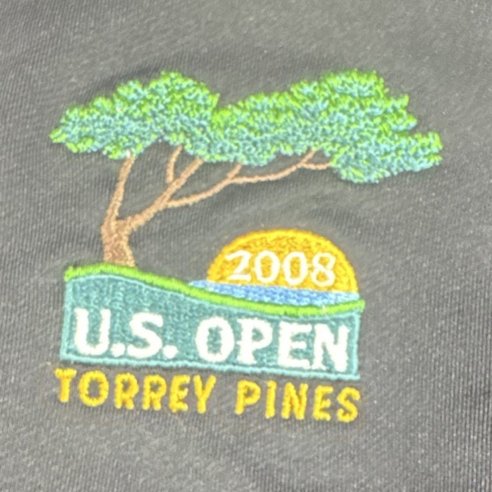 Ashworth 2008 U.S. Open Torrey Pines 1/4 Zip Golf Pullover Black Men's Large - Picture 2 of 8
